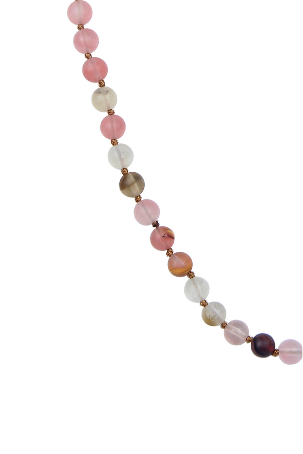 Cherry Quartz Beaded Long Necklace N2740 - view 4