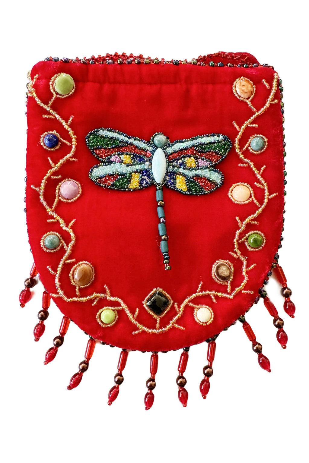Dragonfly Pattern Velvet Crossbody MUG-Dragonfly - view 14