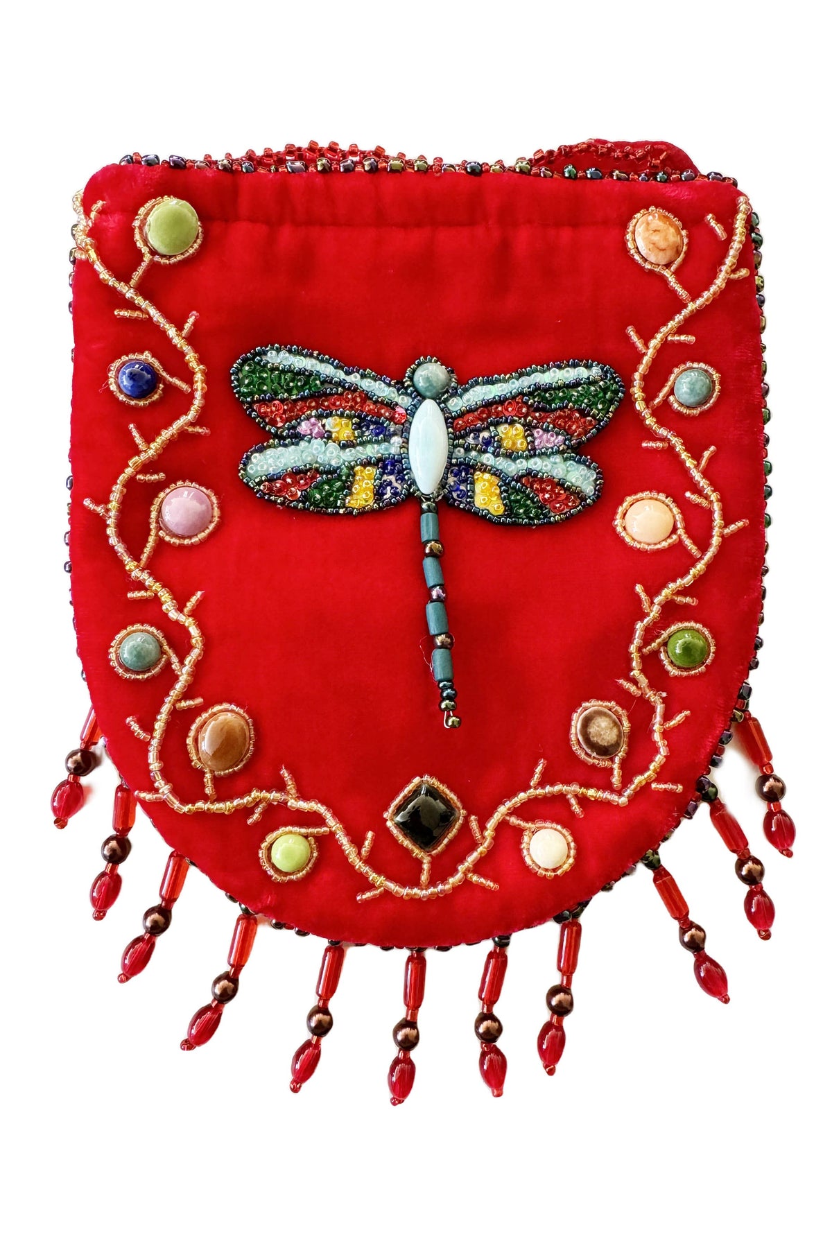 Dragonfly Pattern Velvet Crossbody MUG-Dragonfly - view 14
