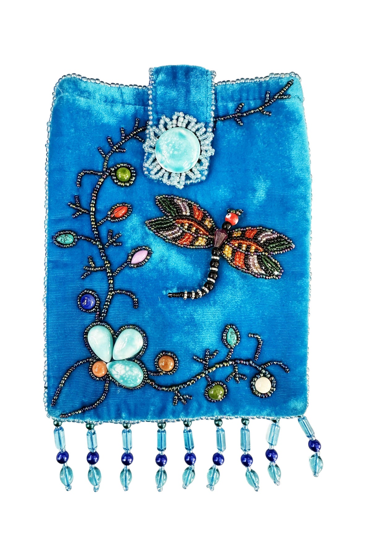Dragonfly Rectangular Velvet Crossbody VBG15