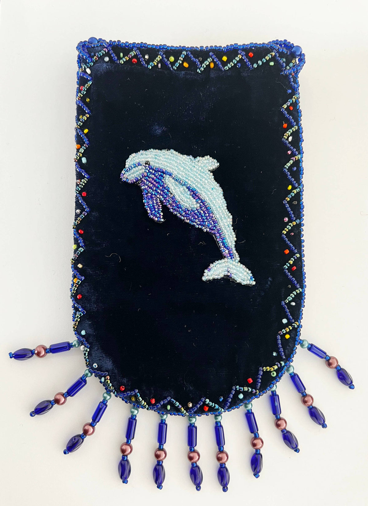 Dolphin Pattern Velvet Crossbody Bags VXL0609-Dolphin - view 3