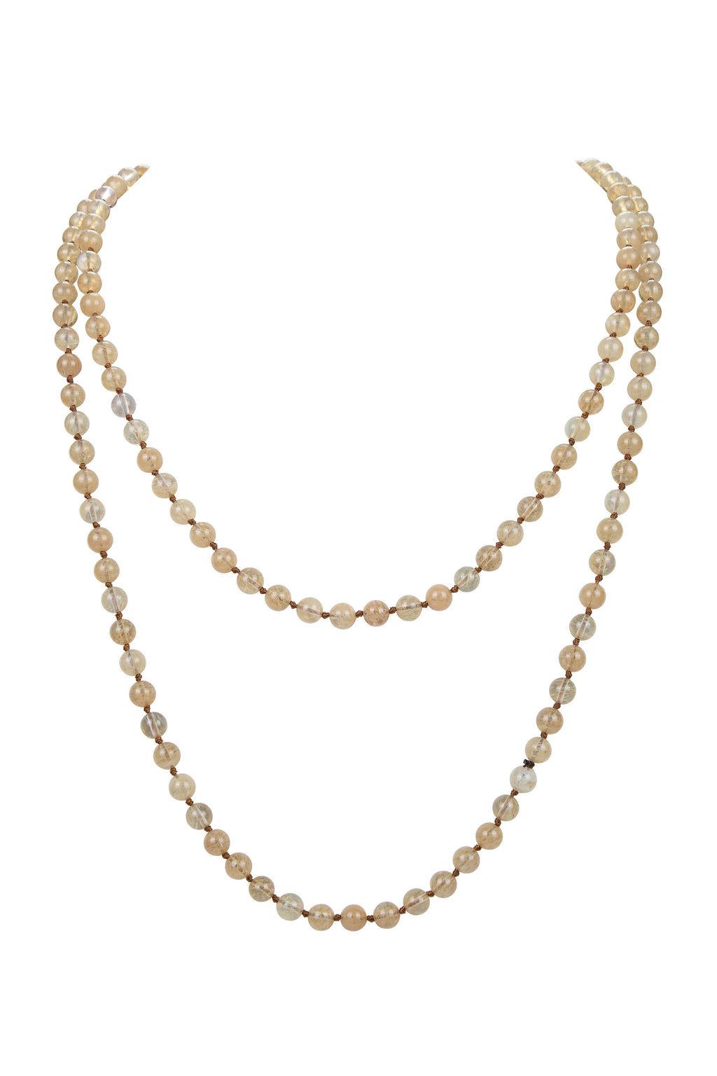 Citrine Quartz Stone Necklace N3180 - view 2