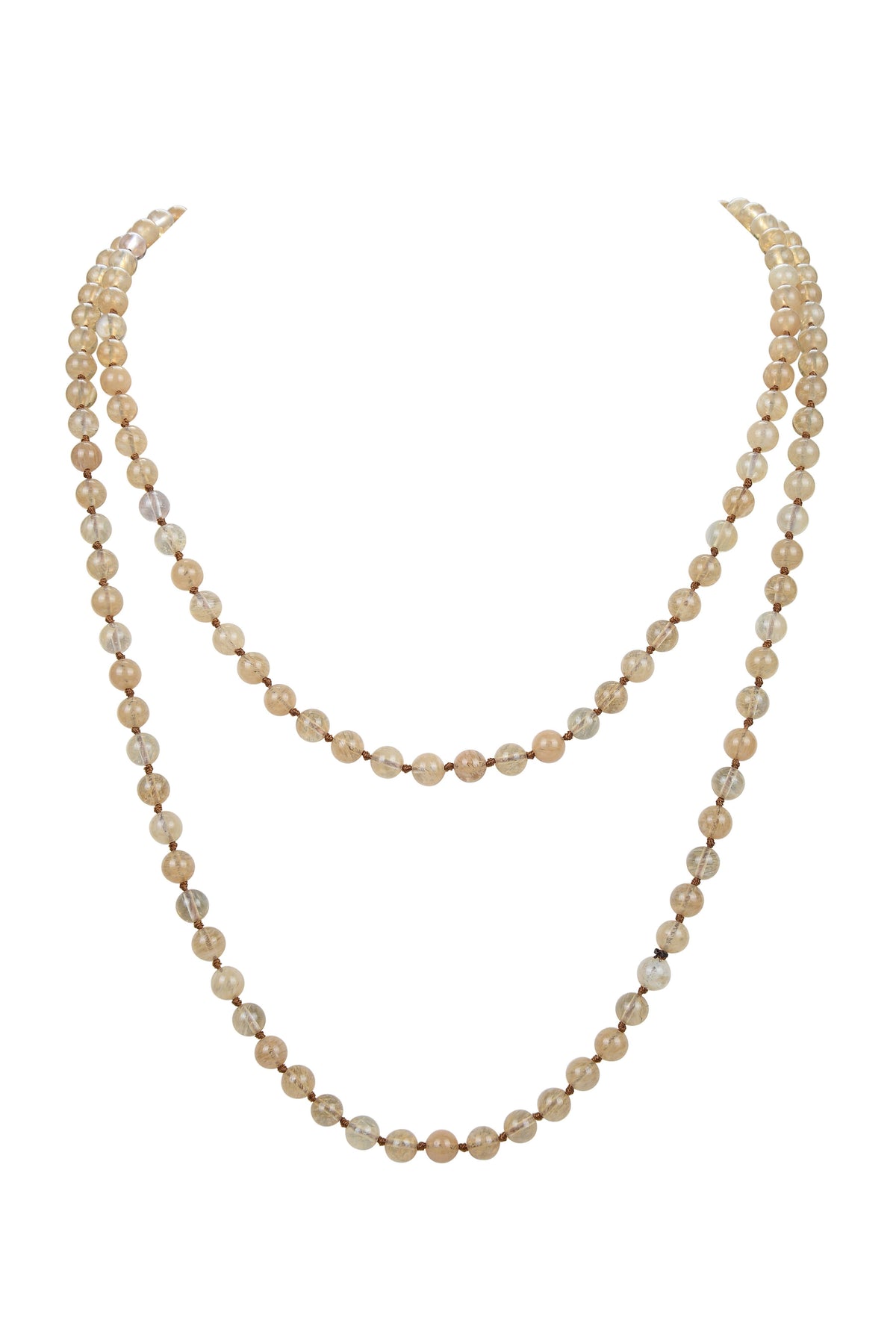 Citrine Quartz Stone Necklace N3180 - view 2