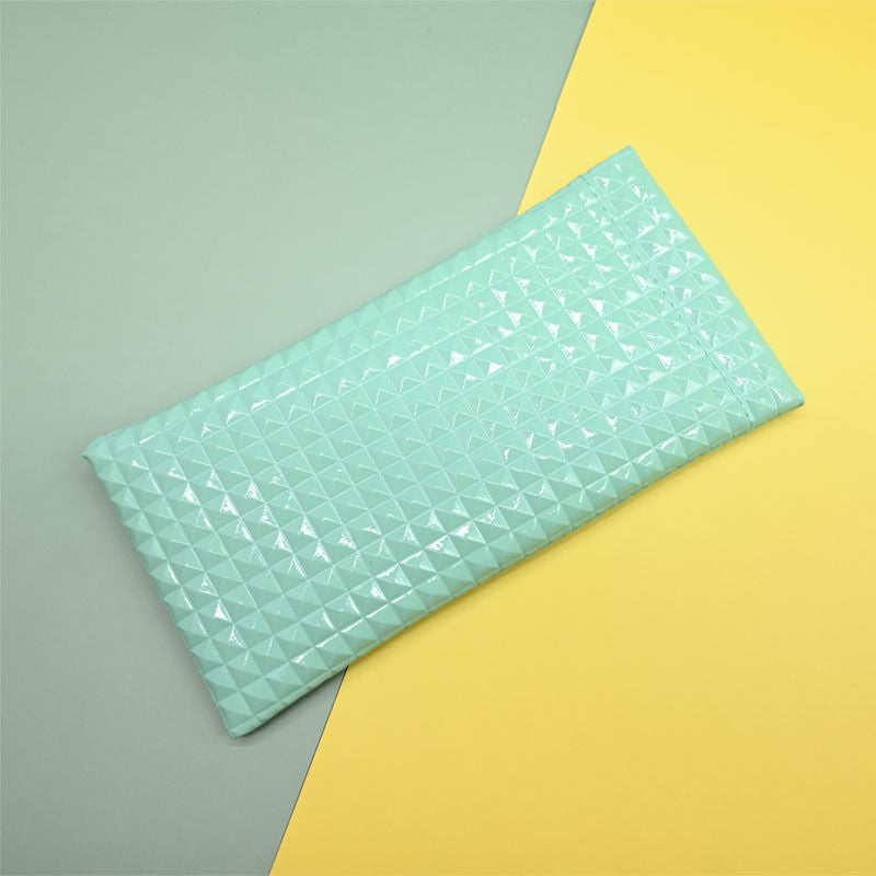 Diamond Grid Pattern Glasses PU Protecting Case HB2695
