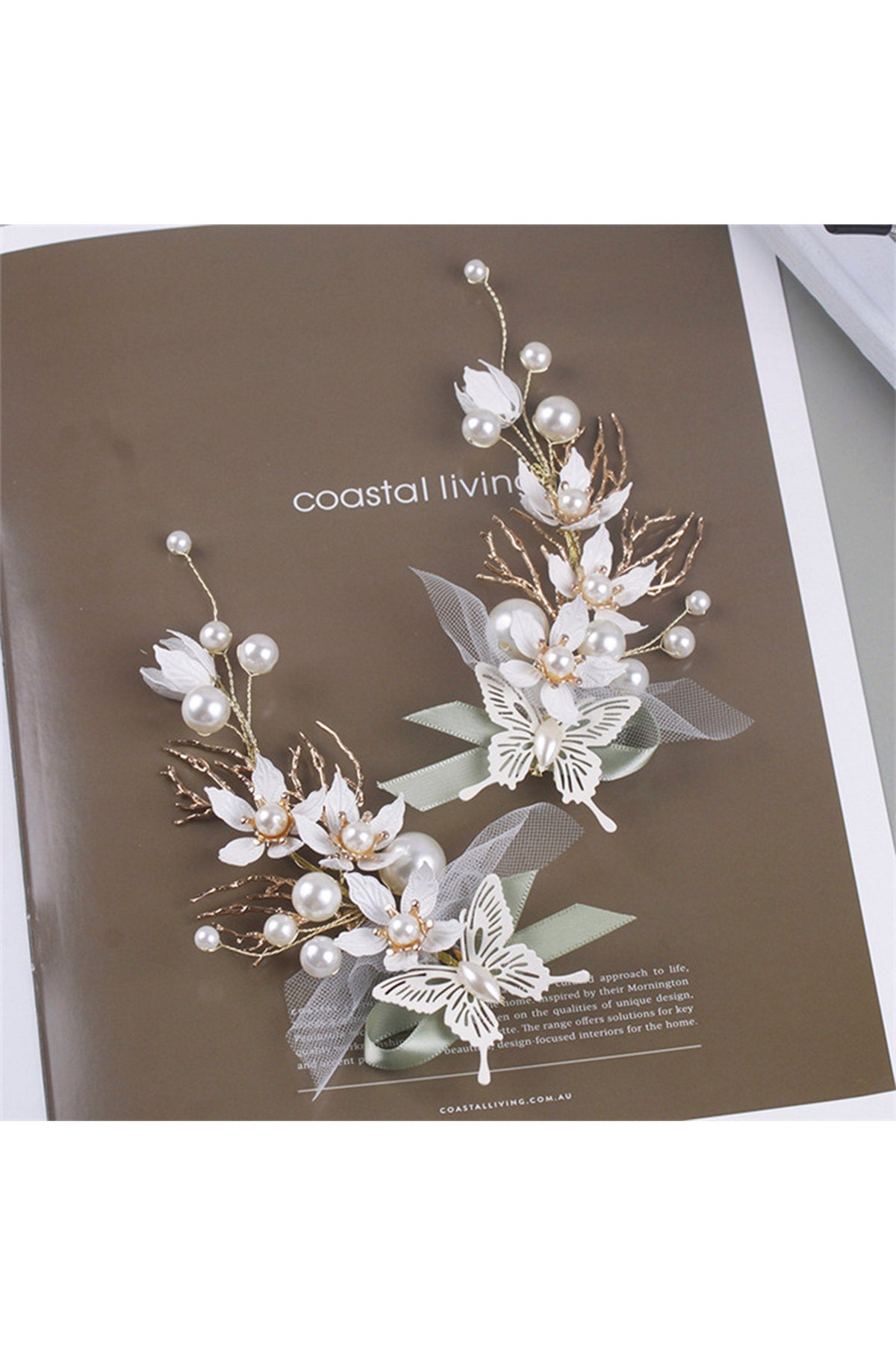 Handmade Flower Pearl Hair Clip Set L2827