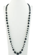 Classic Chandalier Crystal Long Necklace N1130-Black
