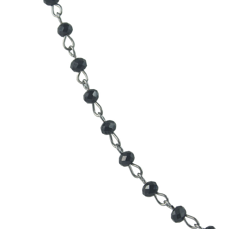 Crystal Beads Chain Necklace N1163-15-GM