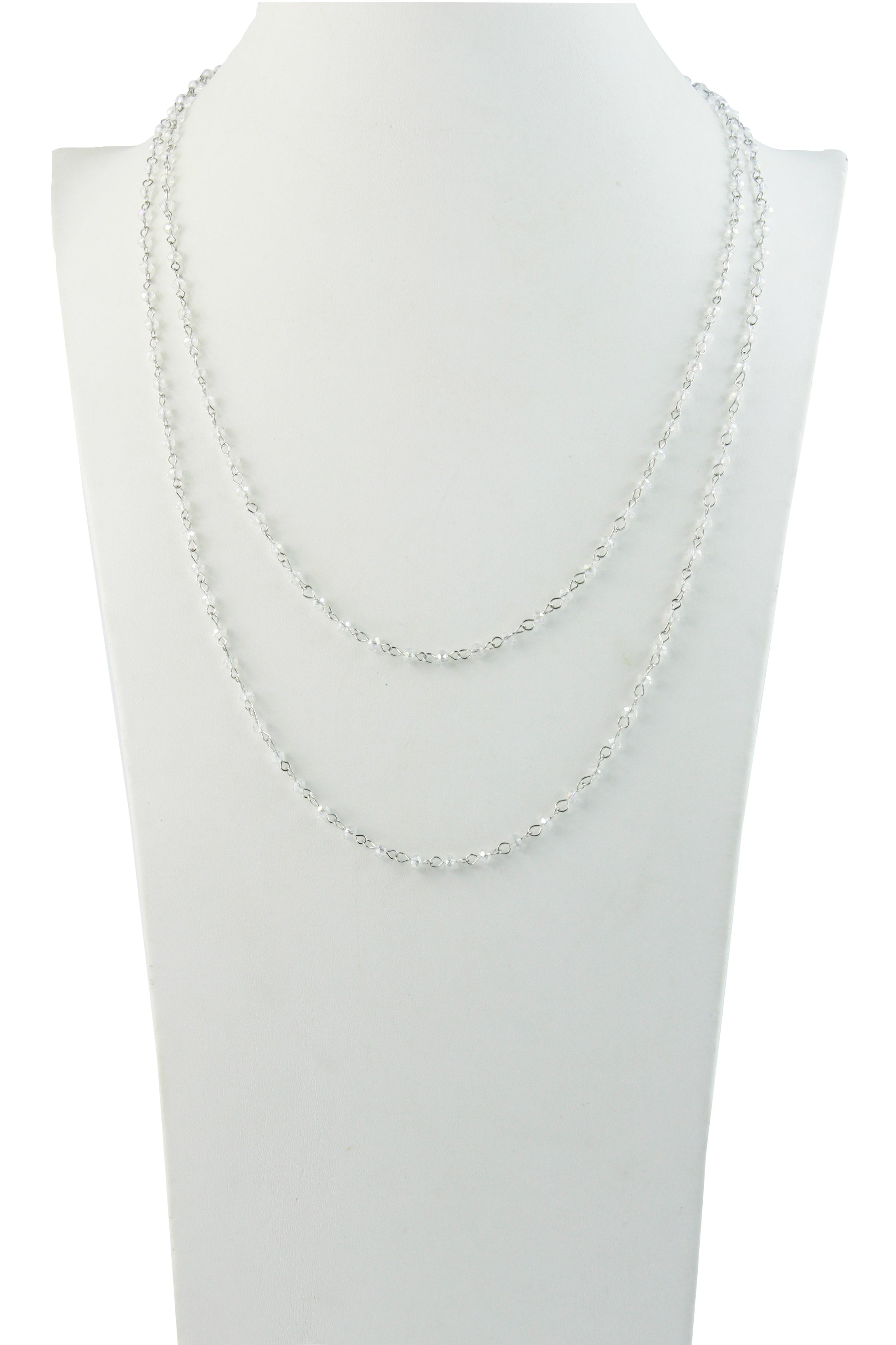 Crystal Beads Chain Necklace N1163-35