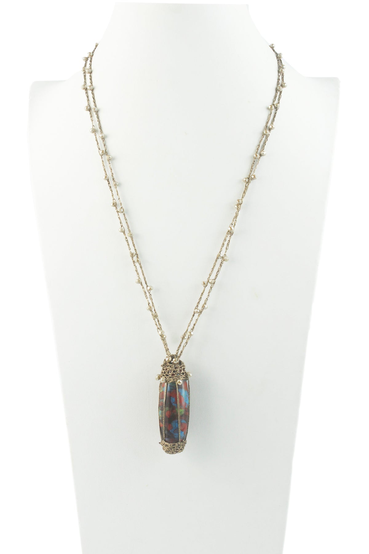 Special Glass Pendant Crystal Necklaces N2946