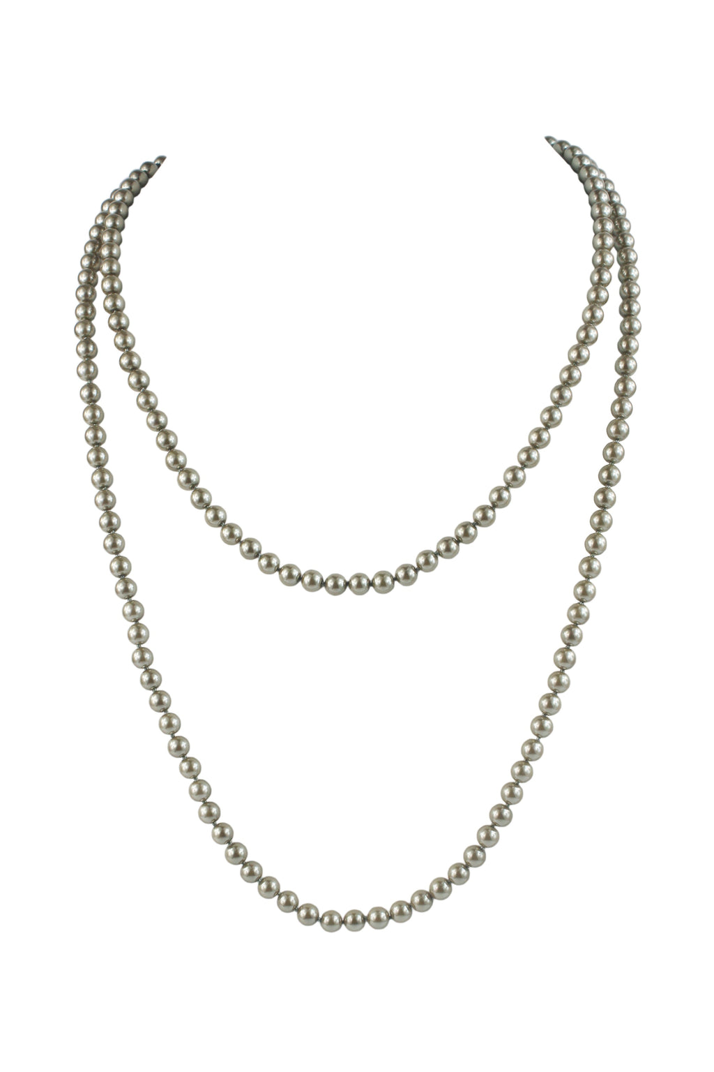 Glass Pearl Decor Round Beads Necklace N3051