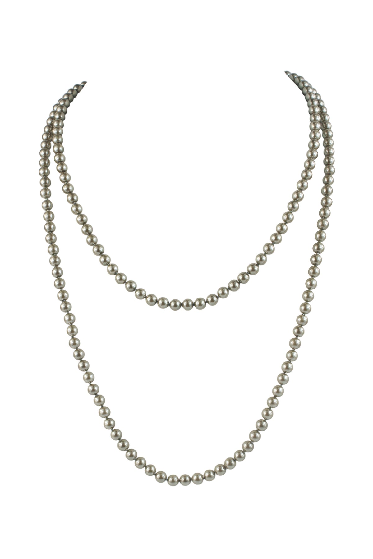Glass Pearl Decor Round Beads Necklace N3051
