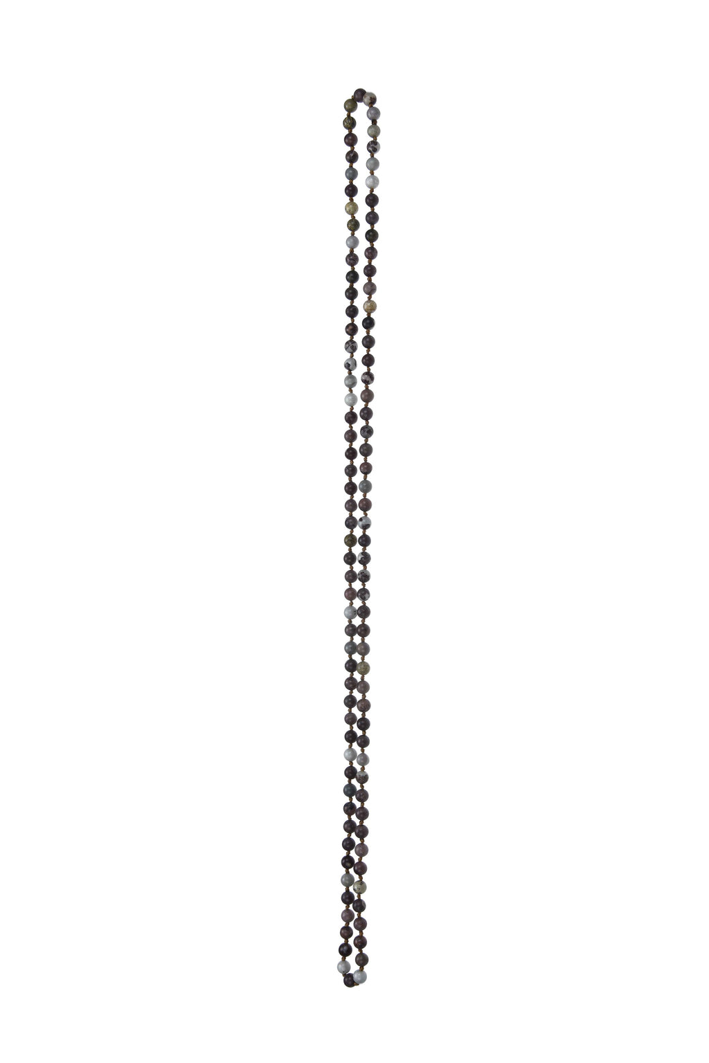Black Grassy Jasper Stone Beaded Necklaces N3180