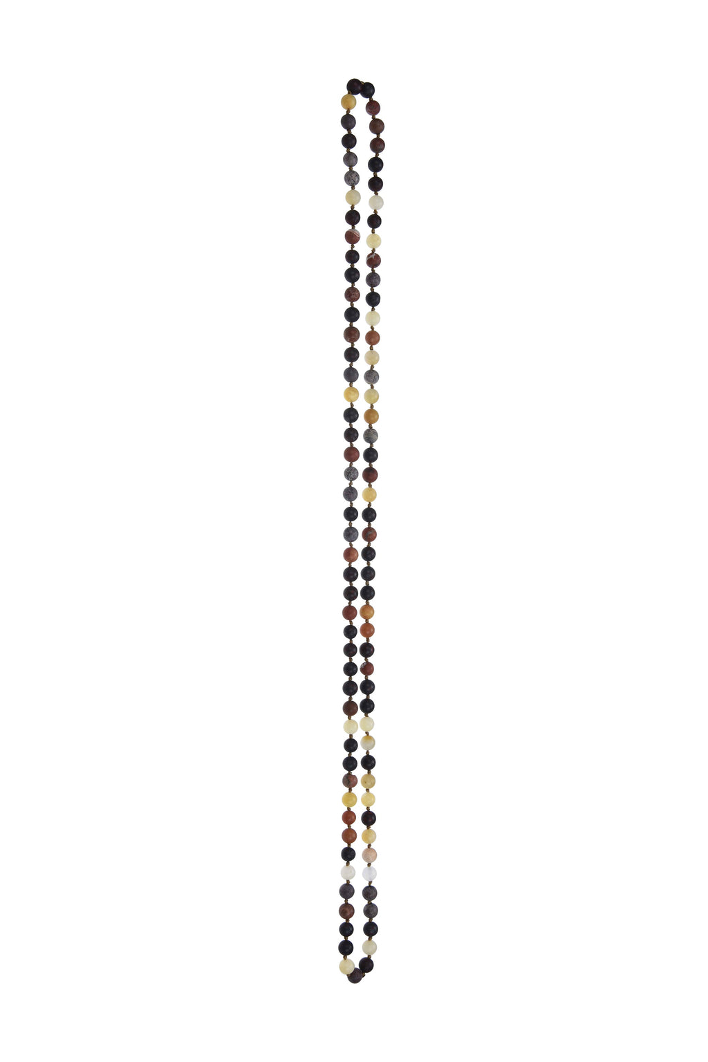 Muddy Jasper Stone Beaded Necklace N3180 - view 5