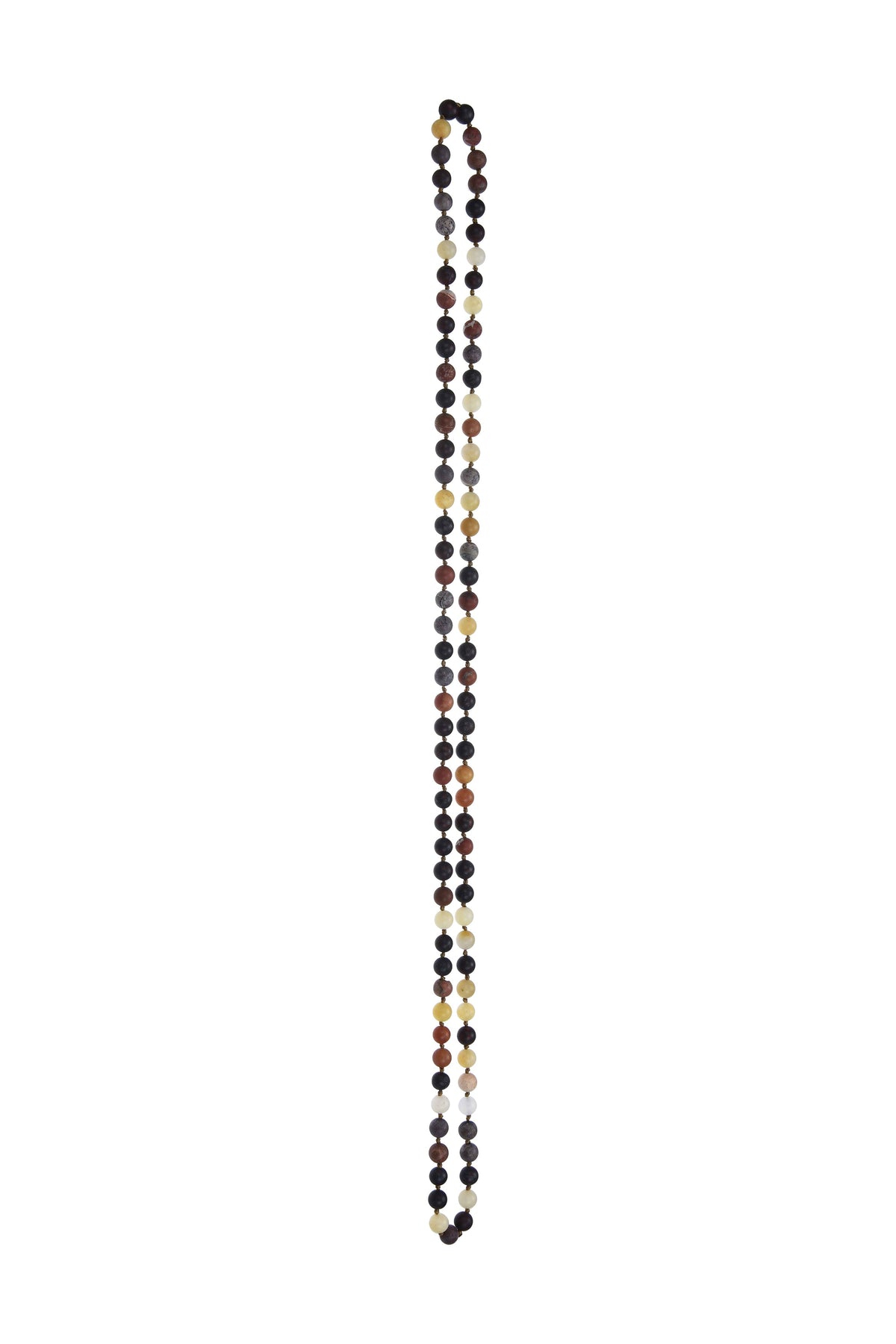 Muddy Jasper Stone Beaded Necklace N3180 - view 5
